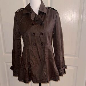FOREVER 21 - Double-Breasted Brown Jacket - Size Large